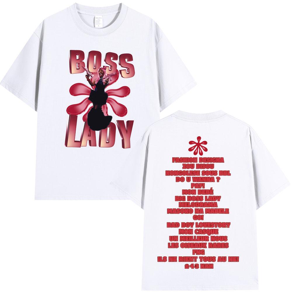Rapper Theodora BOSS Lady Album Tour Tshirt Unisex Women Clothing Hip Hop Fashion T Shirt Casual Cotton Comfort Oversized Tshirts