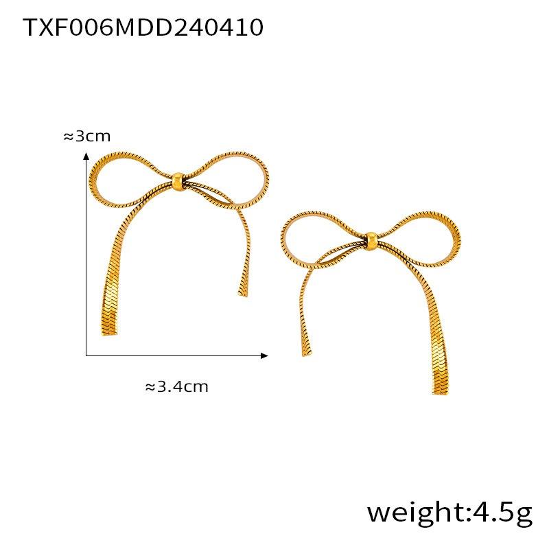 Meier Bowearring Bowknot Jewelry - Niche Metal, Instagram-style Design Jewelry Set