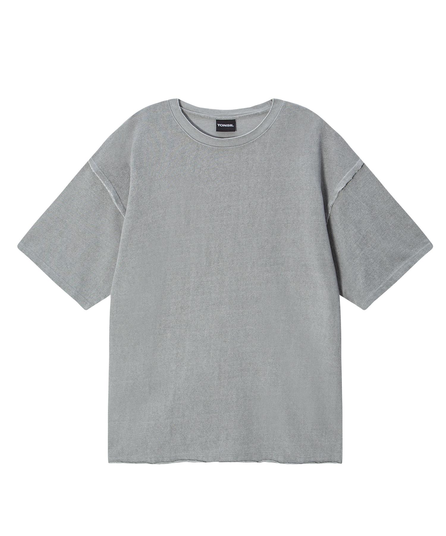 Tonsle Pigment Cutoff Short Sleeve T-Shirt Light Gray Grey/Free