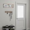 Love You Bye Vintage Metal Wall Sign Hallway Entryway Door Signs Hanging Plaque Rustic Walls Art Gift for Couple/Family/Roommate