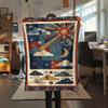 1Pc Sky Print Flannel Blanket, High Quality Comfortable for All Seasons, Home Decor, Warmth and Comfort, Perfect for Christmas Gifts W162