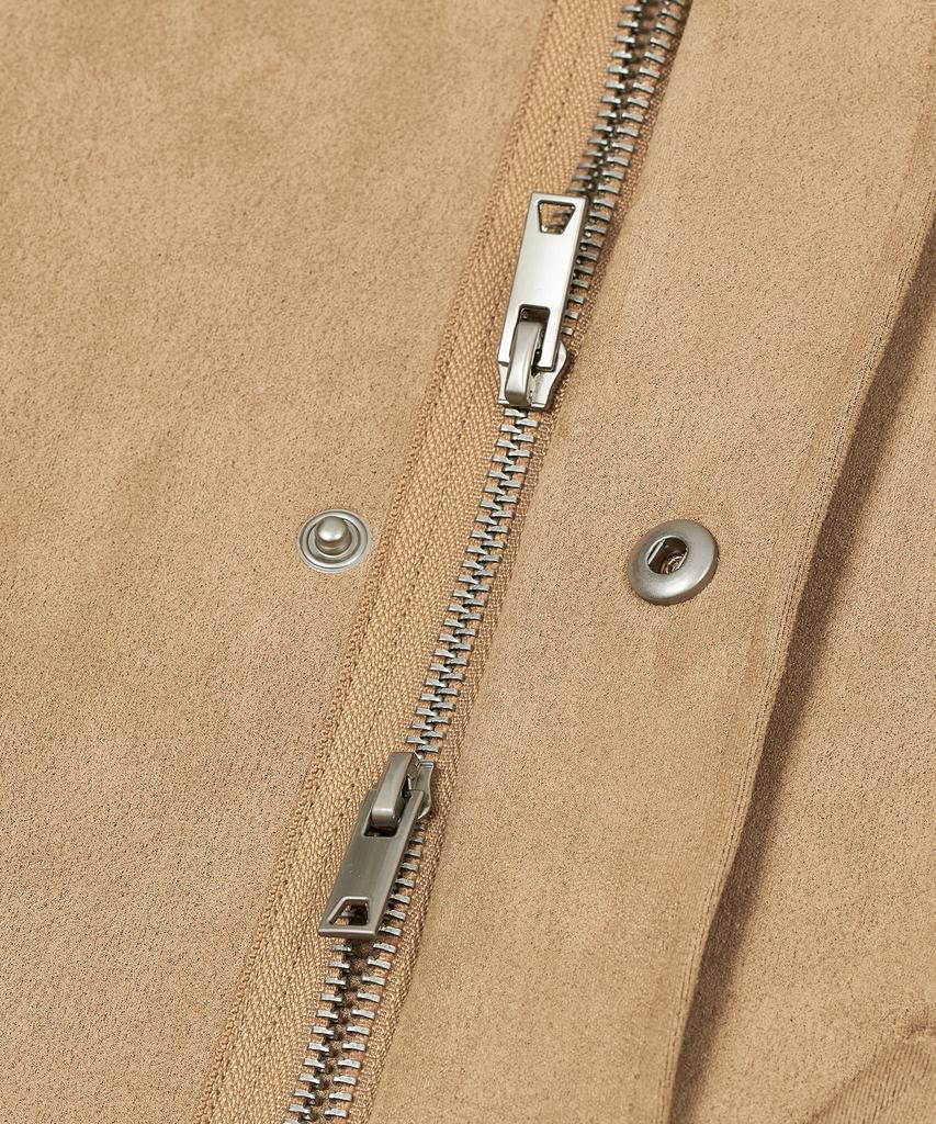 Ironyporno Whiteline 86-Iro233 Half String Fishtail Suede Jacket Camel