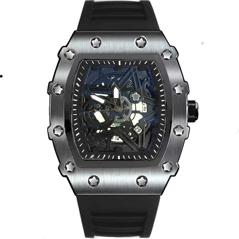 High-Value Fashion Quartz Watch Trendy Luminous Five-Pointed Star Barrel-Shaped Men'S Watch