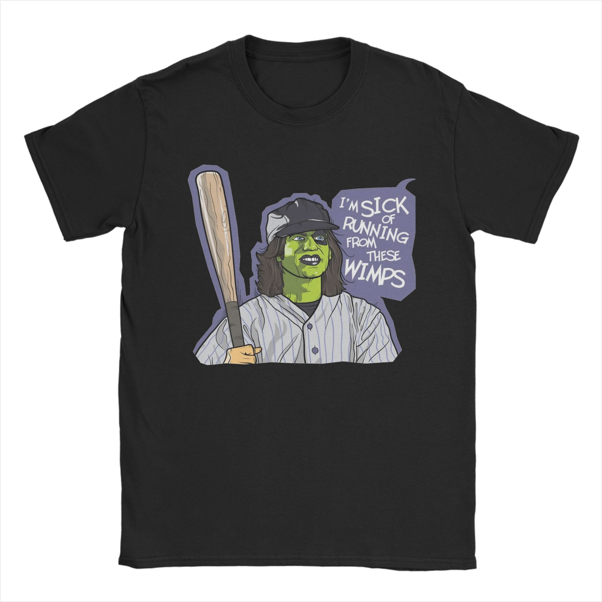 Смешная футболка Baseball Furies Scary для мужчин, хлопок, короткий рукав, The Warriors, круглый вырез, летний топ-футболка S