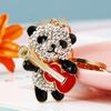 Animal Rhinestone Guitar Bear New Fashion Key Holder Women Fashion Jewelry Bag Charm