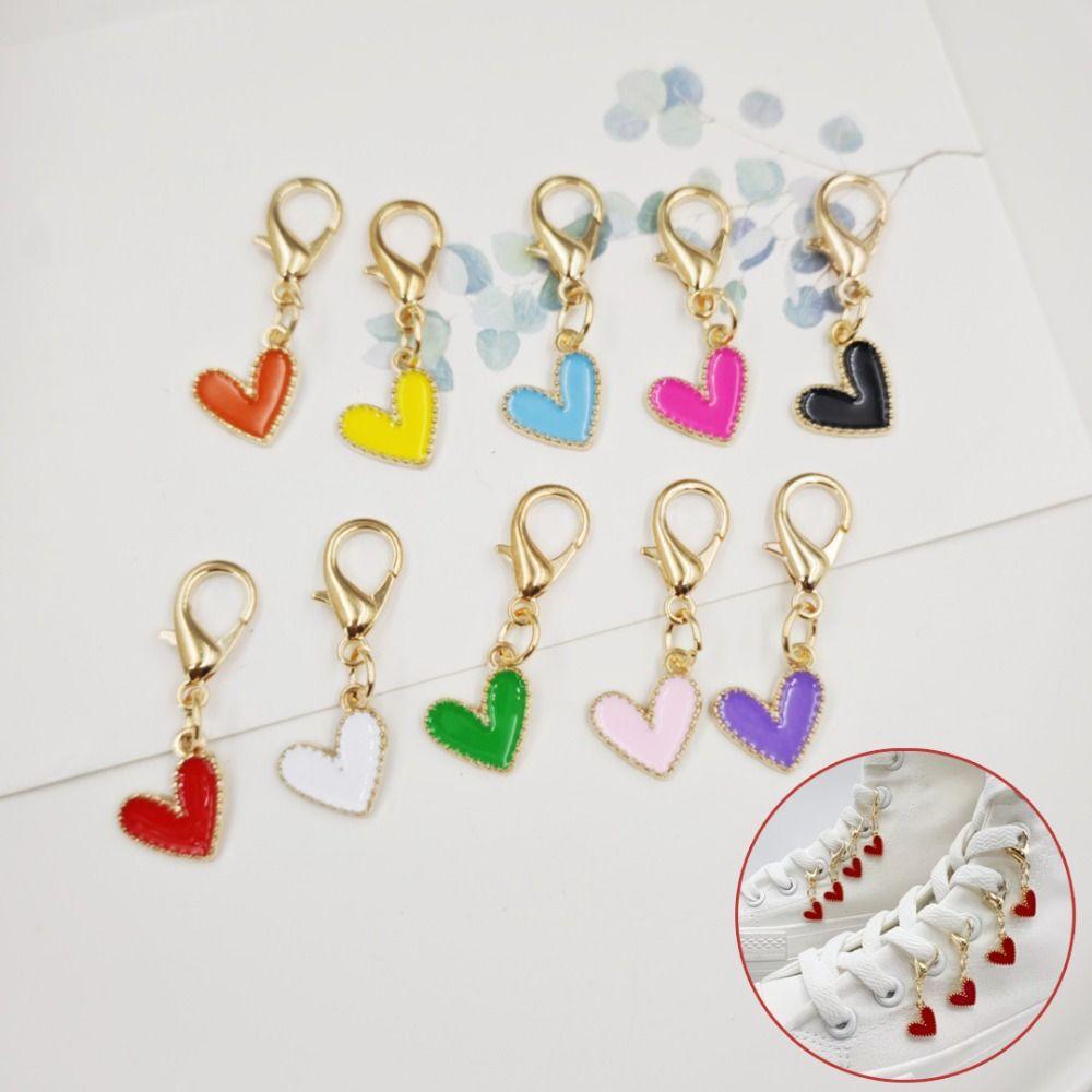 20pcs Elegant Love Pendants Colorful Beaded Bag Pendant Funny Shoe Accessories Pendant  Party