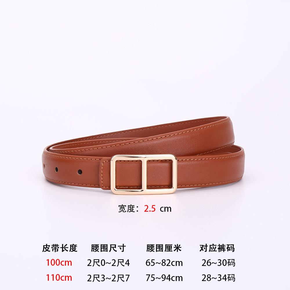 Leather Belt Ladies Casual Business Simple Belt Decorated Jeans Belt Haute Couture