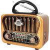 Retro mini FM rádio Klasický FM přijímač Vintage Bluetooth reproduktor Heavy Bass Subwoofer TF přehrávač Dobíjecí rádia pro dárek