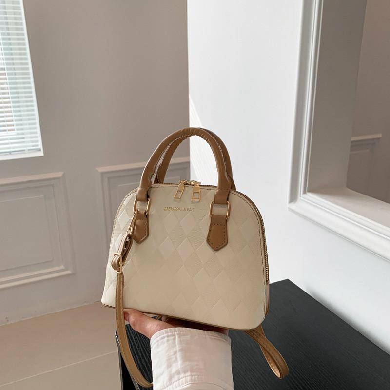 Fashionable Girls Small Handheld Shelldesign Pu Crossbody Bag For Outings