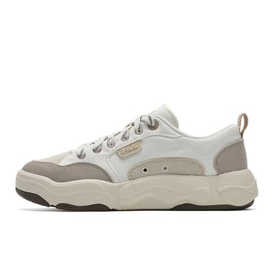 Burger Casual Comfortable Versatile Low-Top Canvas Shoes Men Sneaker White Yellow F12M532301FGS
