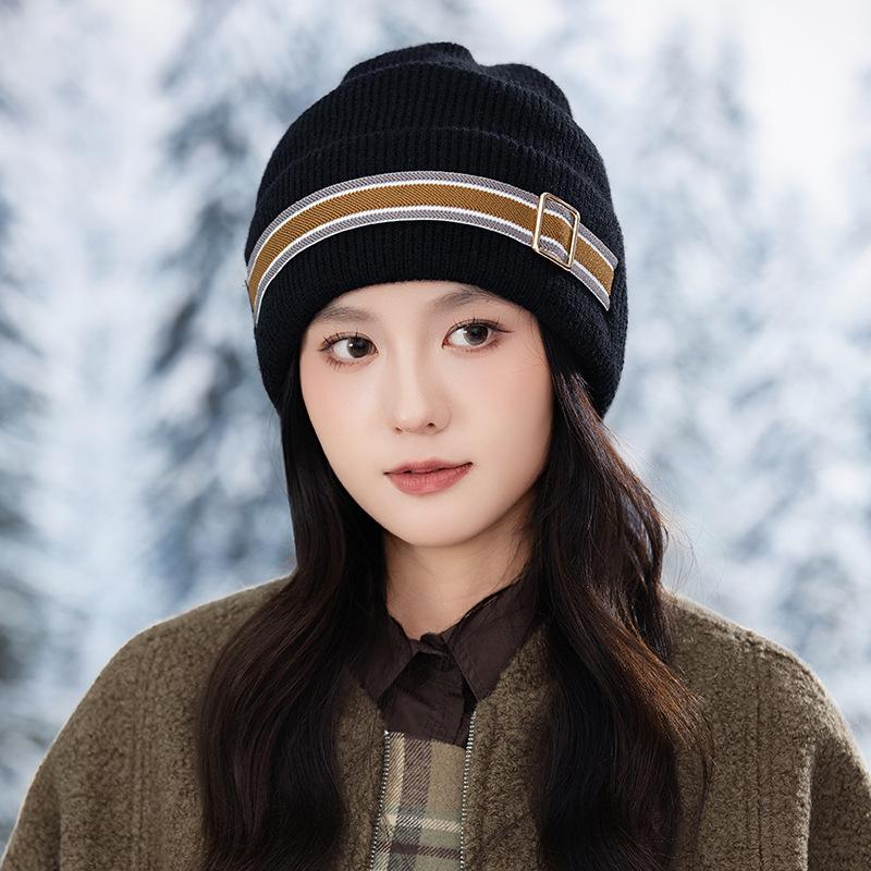 Pullover Hat Autumn and Winter Hat Women's Fashion Warm Wool Knitted Hat