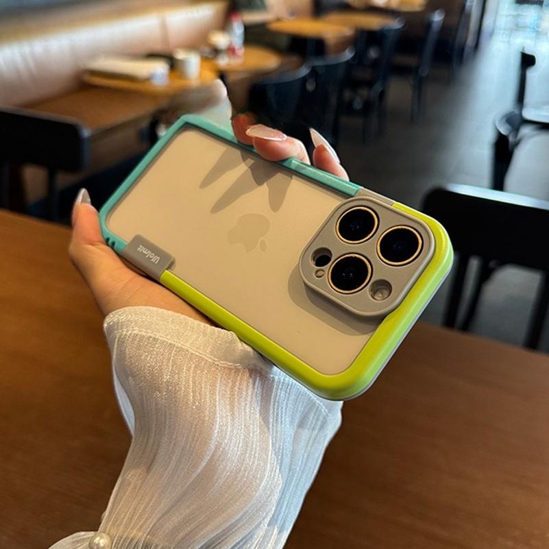 Bumper Case For iPhone Xr X Xs Max Contrast Color Lens Protection PC Case Cover for iPhone 11 12 13 14 15 16 Pro Max 7 8 Plus