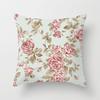Ins Plant Flower Peach Skin Fleece Pillow Cover Sofa Car Pillow Cushion Cover Lunch Home Furnishing