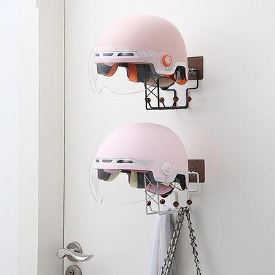 1PC Wall Mounted Hanger Hat Organizer Motorcycle Helmet Holder Display Stand Hat Support Wall Storage Shelf