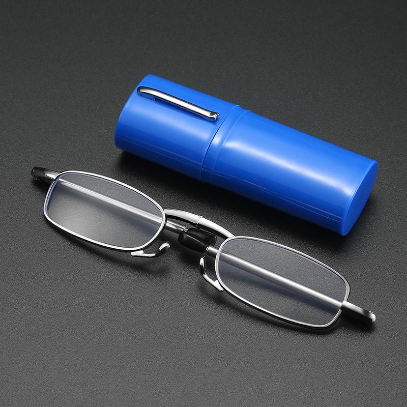 HXH Duanbitong Portable with Case Metal Frame Multi Color Elder for Men Women Reading Glasses