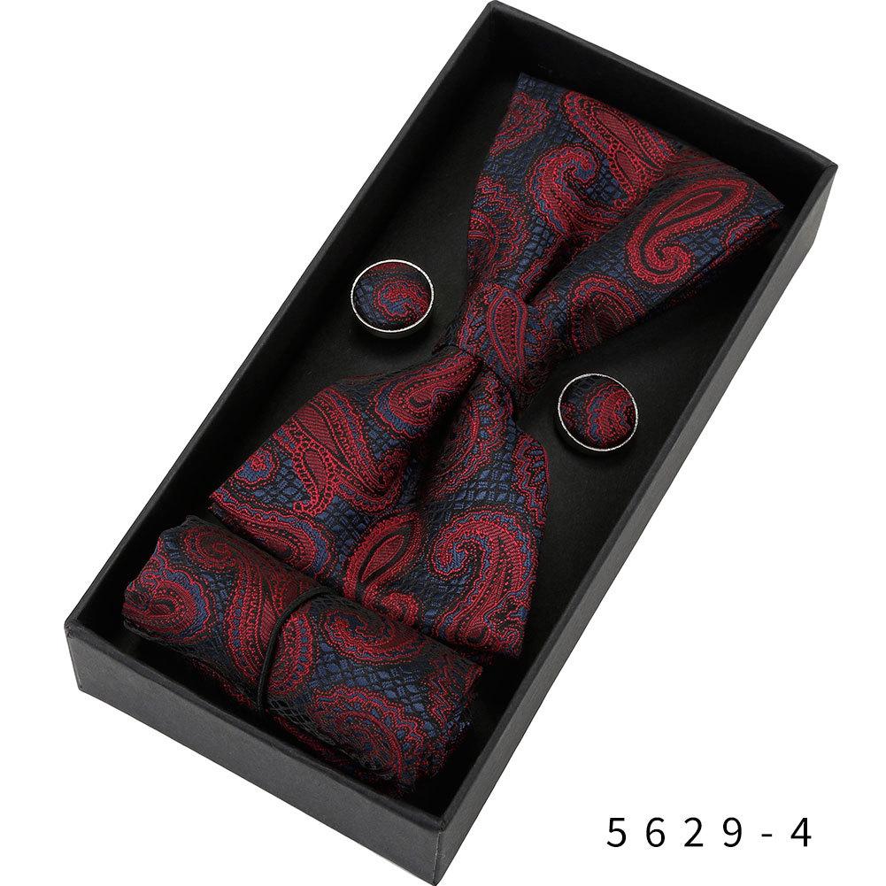 Men's Formal & Casual Bow Tie, Cufflinks, and Pocket Square Set - Korean Style for Weddings & Events