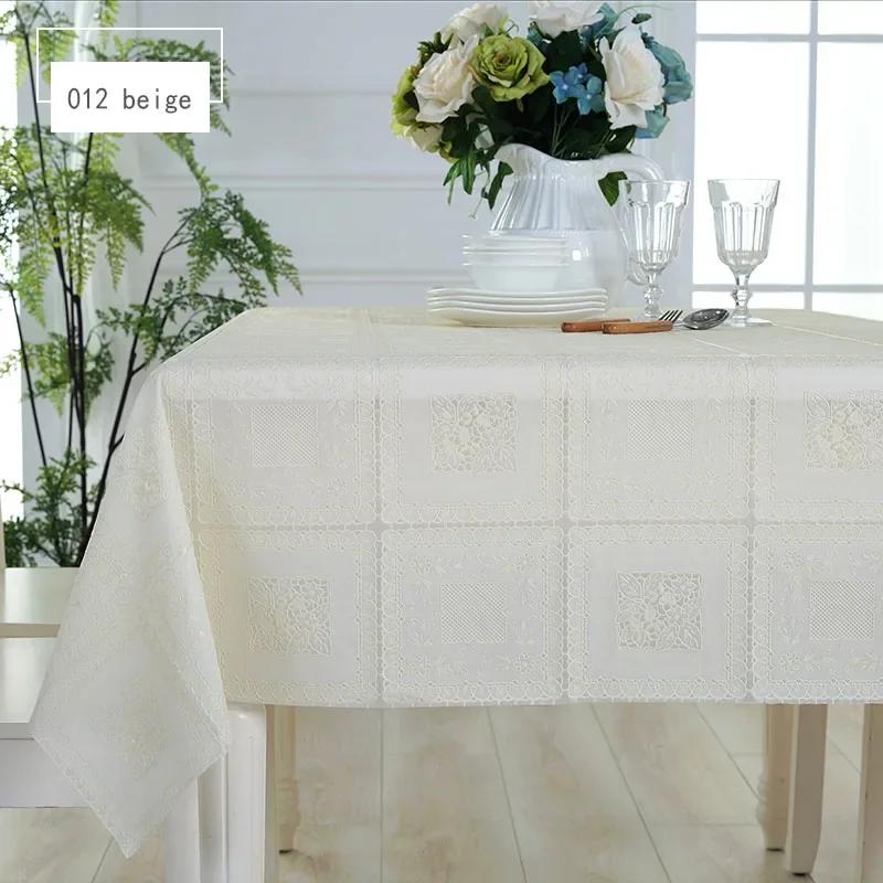 Nappe De Table PVC Plastic Lace Waterproof Tablecloth OLilcloth Anti-Skidding Scalding Wash-Free Dustproof Cover Tea Cart (as the picture,60x60cm)