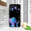 Creative Black Stardust Girl Pattern Phone Case for OPPO Reno 13 12F 11 10 Pro Plus A98 A74 A59 Find X8 X5 X3 Lite 5G Soft Cover