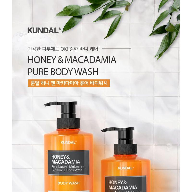 KUNDAL - Honey & Macadamia Pure Natural Moisturizing Refreshing Body Wash - 7 Types