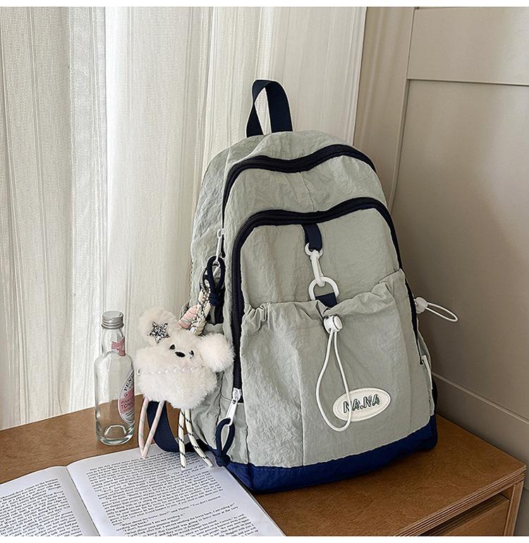 Schoolbag Backpack Women's 1011 Summer New Trend Middle School Student School Bag Large Capacity Short Trip Lightweight Travel Bag