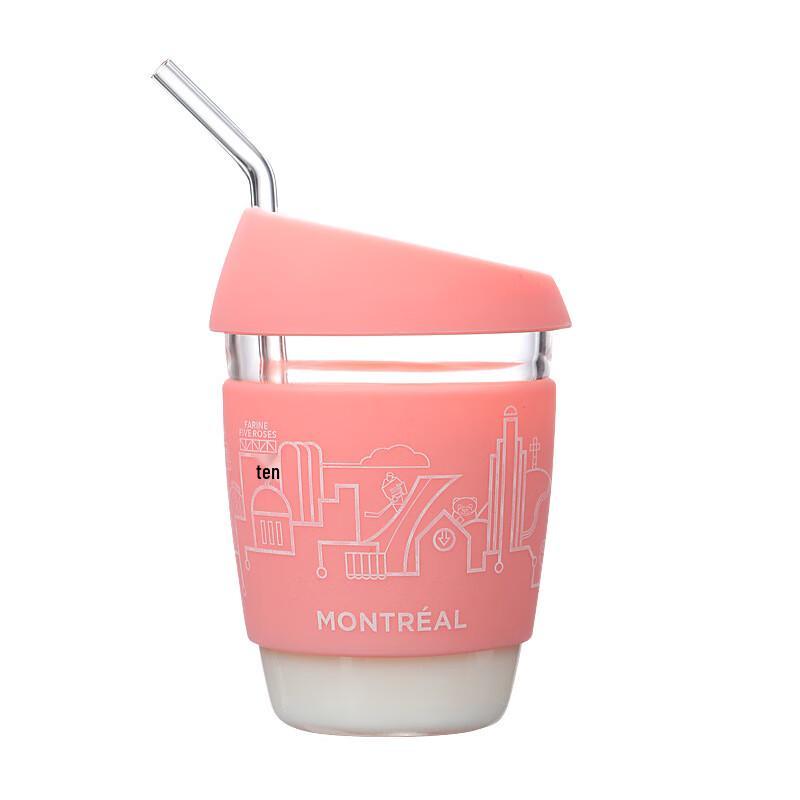 Shangqi Borosilicate Glass Tumbler Set with Straw & Silicone Sleeve