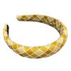 Hårbøylebånd med bred kant Sklisikker søt stil rutete mønster Hodeplagg Frisyrefiksering Elegant hårbånd med bred side Søt hodeplagg Kvinner Tilbehør