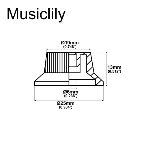 Musiclily Ultra Stratocaster Knob Set (1V/2T, Inch/Metric) for ST Electric Guitars, Aged White