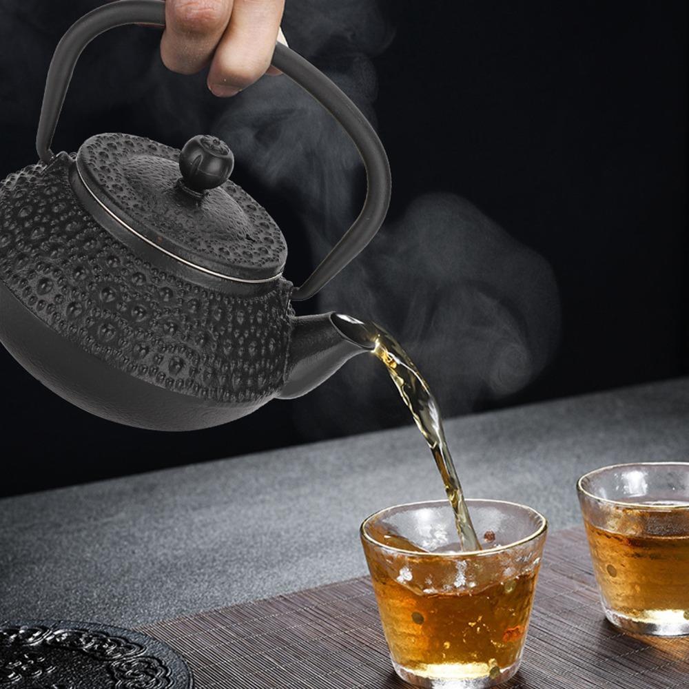 0.3L Tea Kettle Boiler Hammered Texture Loose Leaf Tea Kettle Teapots Iron Tea Set  For Home