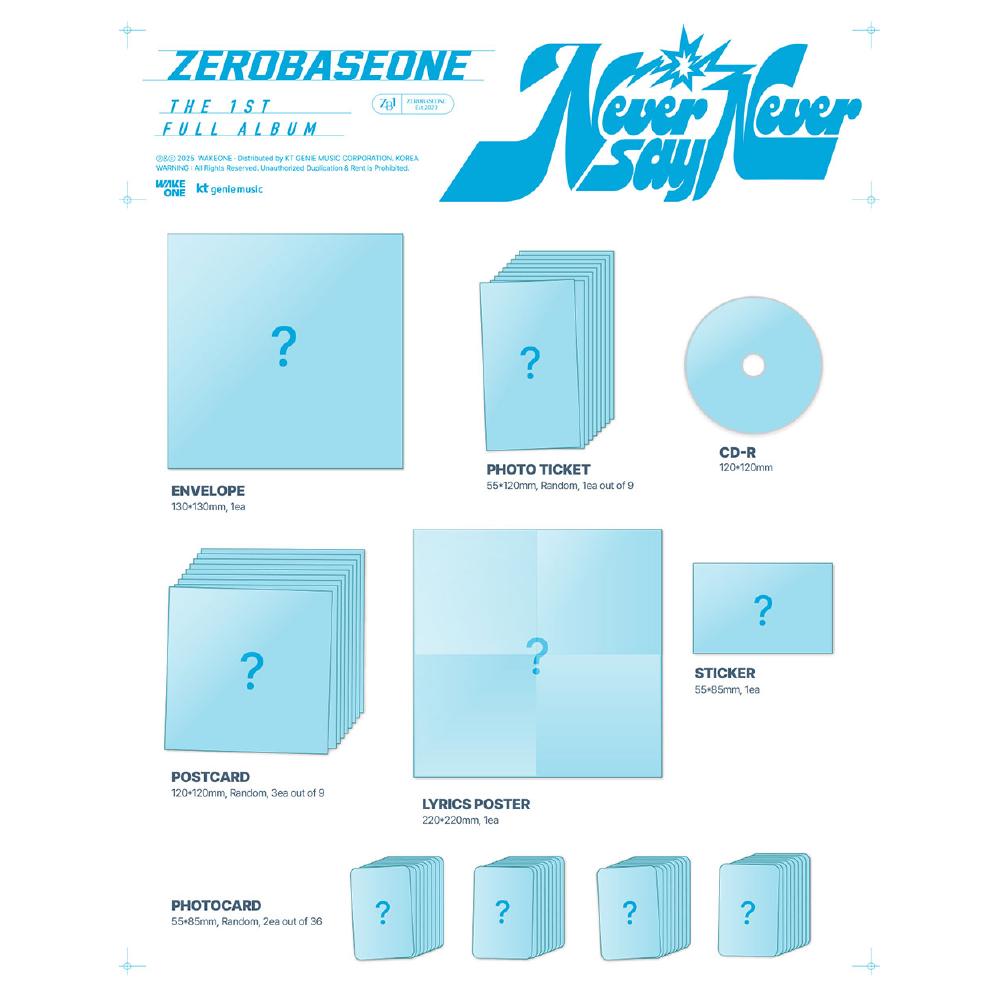 Pre-order ZEROBASEONE 1st Full Album NEVER SAY NEVER Slam Dunk Ver.