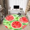 1 Stück Wassermelonenmuster Büro Runder Teppich, Matte Geeignet Für Büro, Unter Bürostühlen Schlafzimmer Wohnzimmer Heimdekoration, Raumdeko