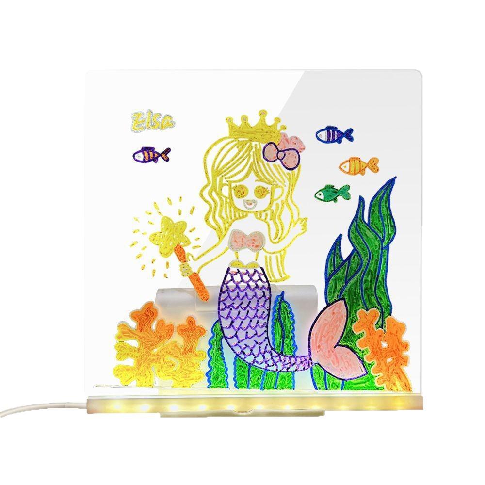 Erasable Luminous Kids' Drawing Board - Scratch-Resistant Night Light Toy