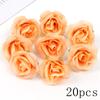 Orange Artificial Flowers Heads Silk Fake Flowers for Home Decor Party Marriage Wedding Decoration DIY Wreath Gifts Accessories