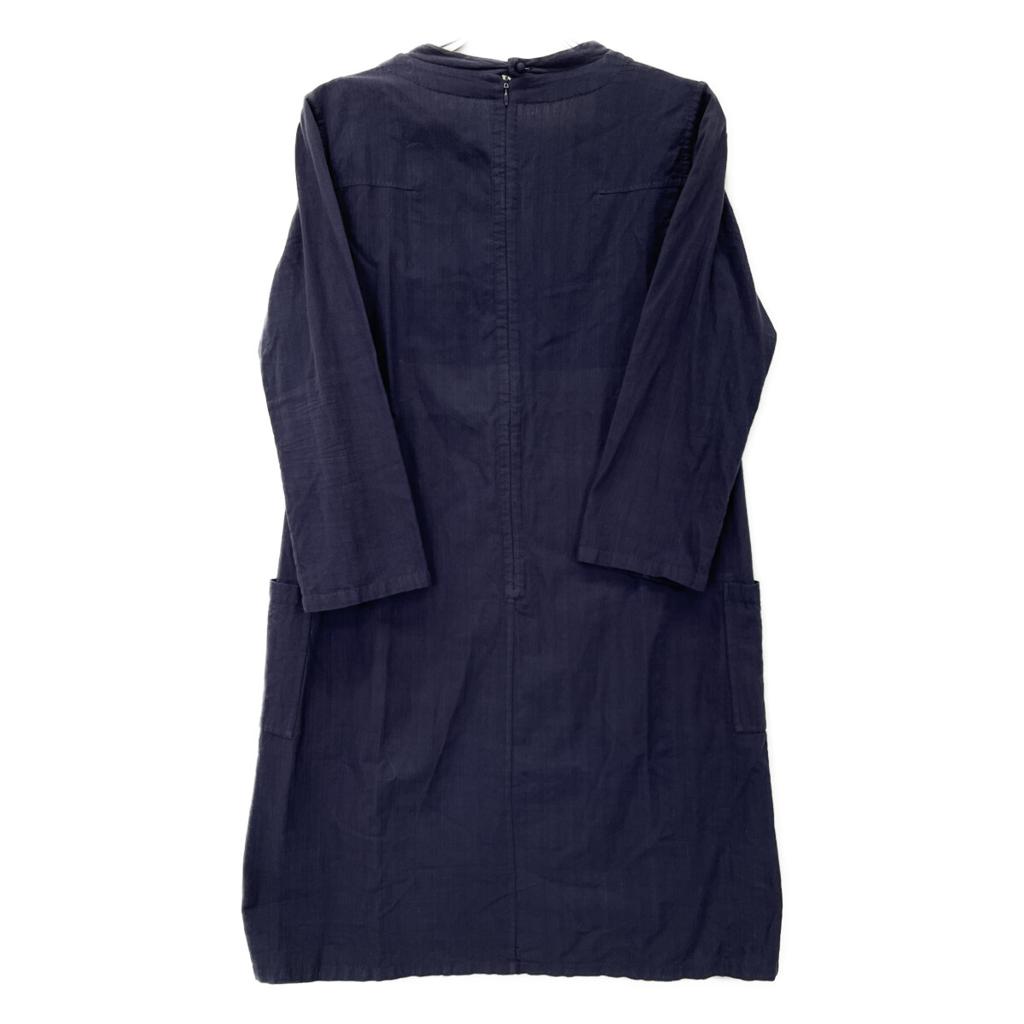 Haat HA14FT680 Navy 3/4 Sleeve Embroidered Dress dress 4 NavyUsed