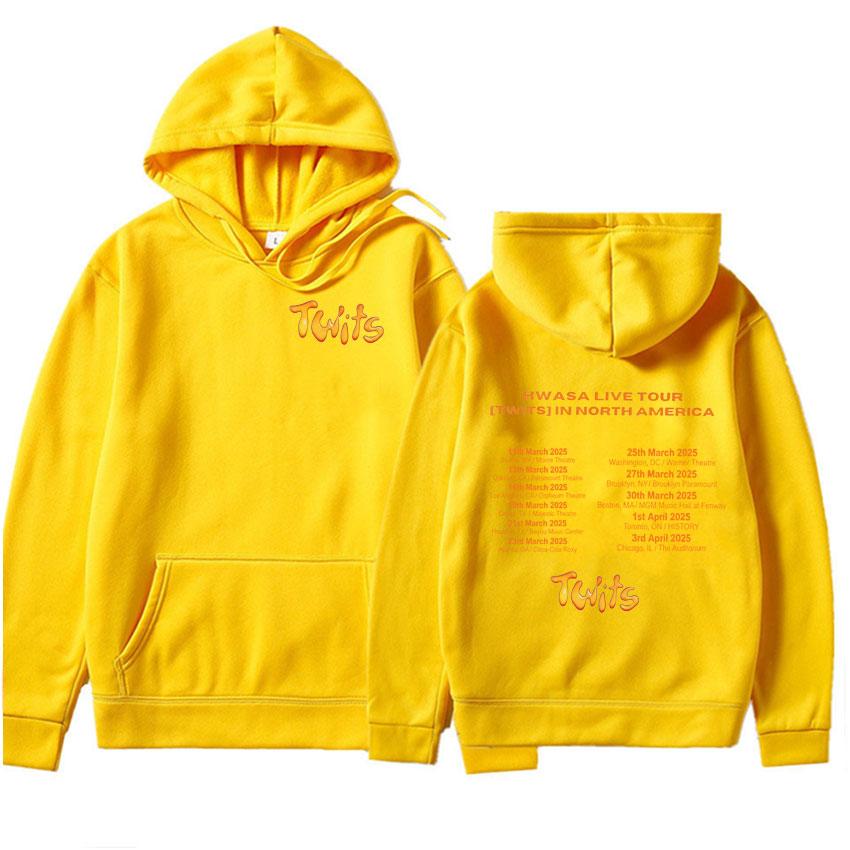 Hwasa Live Tour Twits Print Hoodies High Quality Hipster Womens Fleece Sweatshirts Oversized Trendy  Y2K Clothes Hoodie