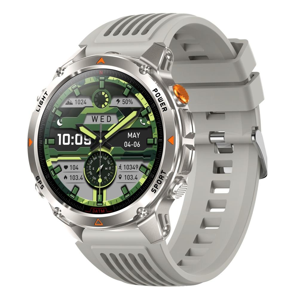 Rainbuvvy HT37 GPS Chytré hodinky 1,46palcový IPS displej Bluetooth hovor Vodotěsnost IP68 Svítilna Srdeční tep 540mAh Android Sportovní hodinky