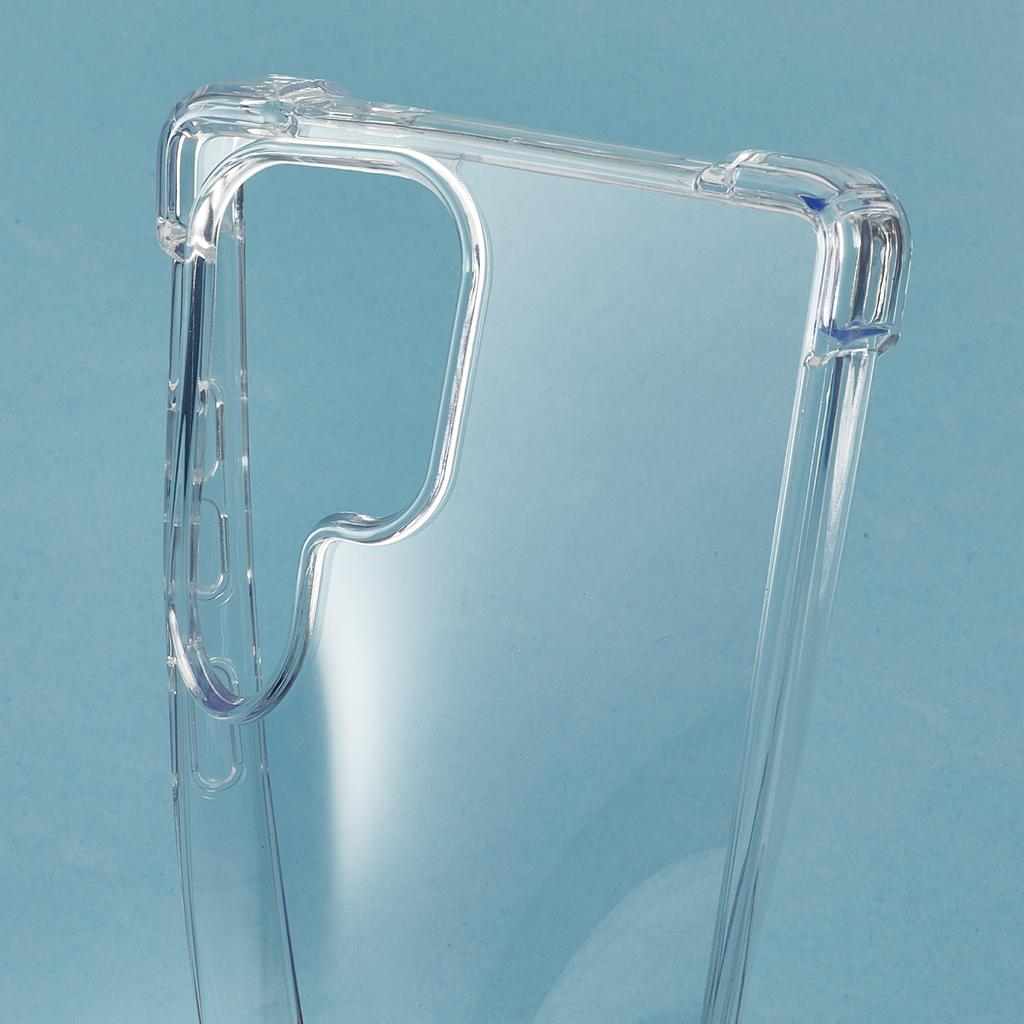 For Samsung Galaxy S24 Ultra Clear Phone Case TPU+Acrylic 1.5mm Shockproof Back Cover