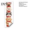 Holiday Party Door Stickers Christmas Puppy Wall Stickers, Removable Self-adhesive Dog Decals for Walls Doors, PVC Stacked Puppies Supplies Art Decor