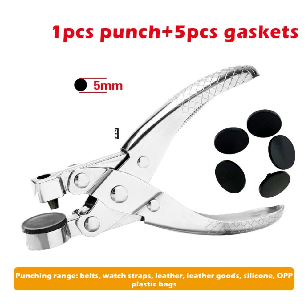 Poinçon Multifonctionnel en Acier au Carbone pour Trou de Cuir Trou Rond Sept Trous Pinces à Perforer Outil Manuel pour Rivets Outil pour Cuir