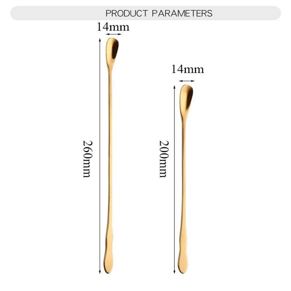 Home & Living Long Handle Flatware Stir Spoon Dessert Scoop Stainless Steel Tableware Dinnerware