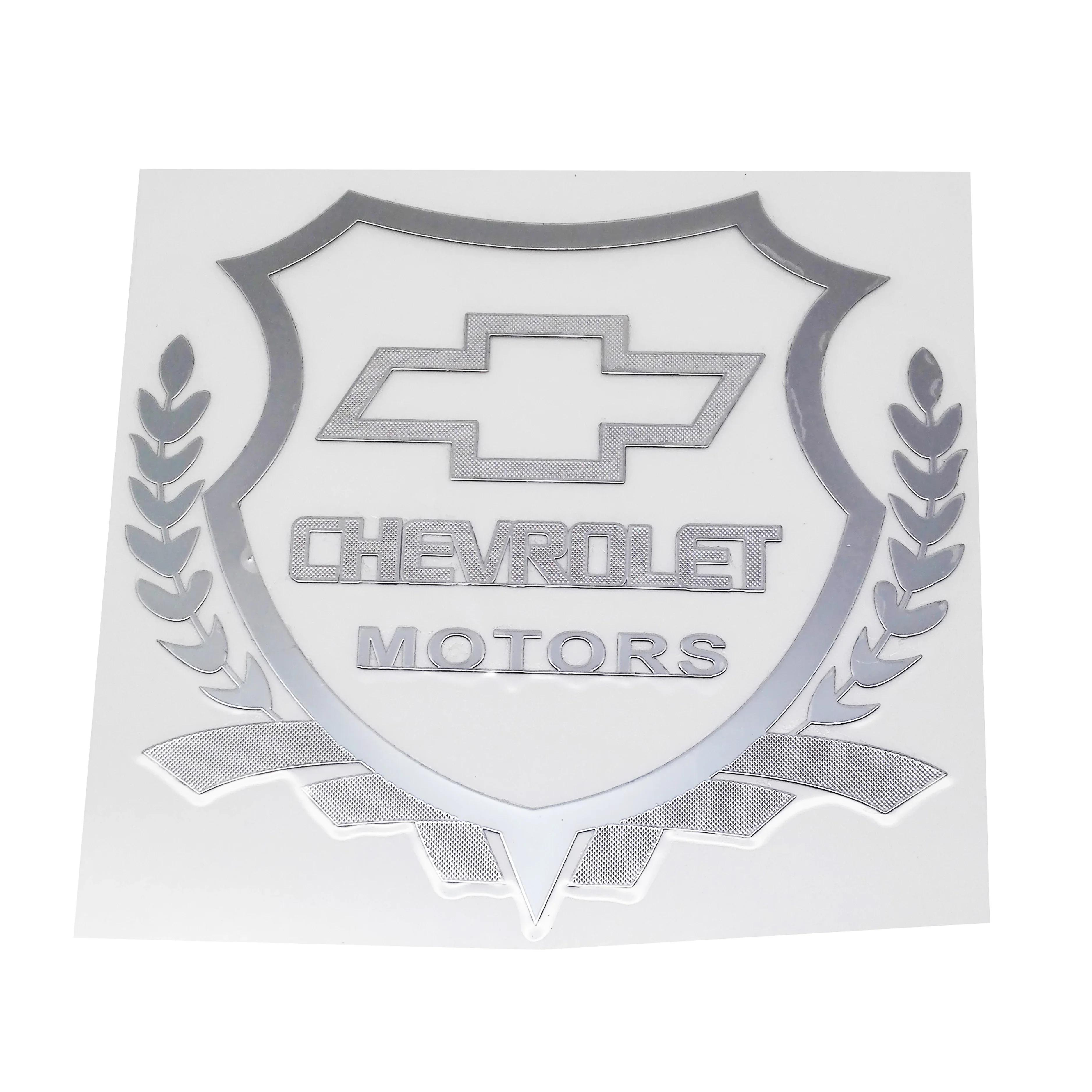 

Значок на вікно автомобіля для Chevrolet IMPALA AVEO CAPTIVA CRUZE EQUINOx LACETTI COLORADO MALIBU Водонепроникла наклейка Емблема на задній багажник срібний
