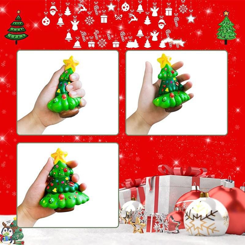 Christmas Toys Santa Claus Christmas Tree Squeezing Bouncing Toy  Stress Relief Gift Christmas Party Decoration Ornament