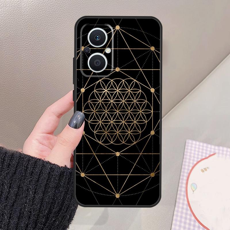 Flower Life In Lotus Pastel Golds Funda For OPPO Reno 10 11 12 13 14 Pro 8 7 Lite 11F 12F 13F 14F OPPO Find X8 X5 X6 X9 Pro Case