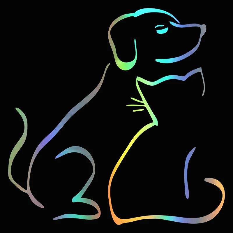 14.5*14.5CM Cute Intereting Dog and Cat Vinyl Decal Car Sticker Window Decor Art Sticker