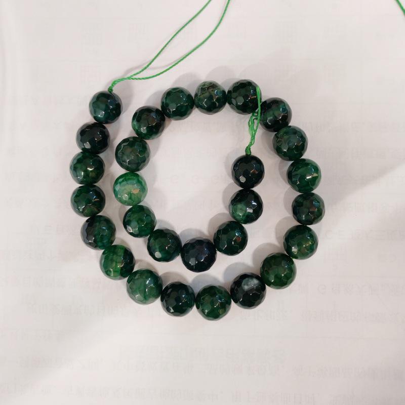 14mm Faceted Round Agate Beads for DIY Jewelry Necklace & Bracelet