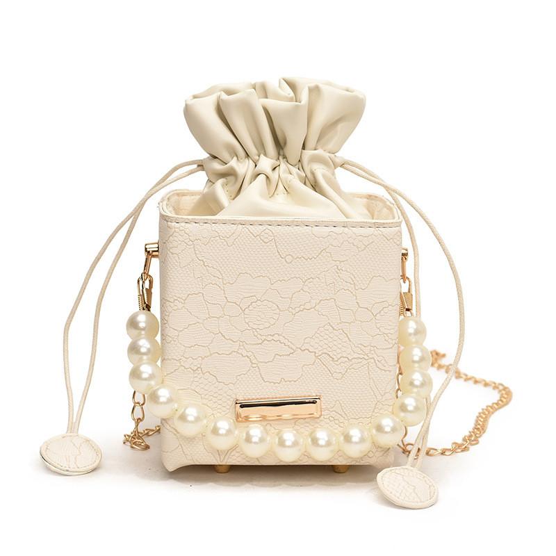 Fashionable Minimalist Pearl Handheld Bucket Bag For Women With Unique Chain Strap