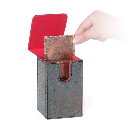 Sun Moon Tarot Card Box Game Deck Holder PU Leather Tarot Card Storage Case for Witch Decor Telling Fate