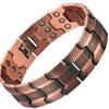Braccialetto Magnetico in Rame da Uomo Braccialetto in Rame Puro Vintage Versatile 2026