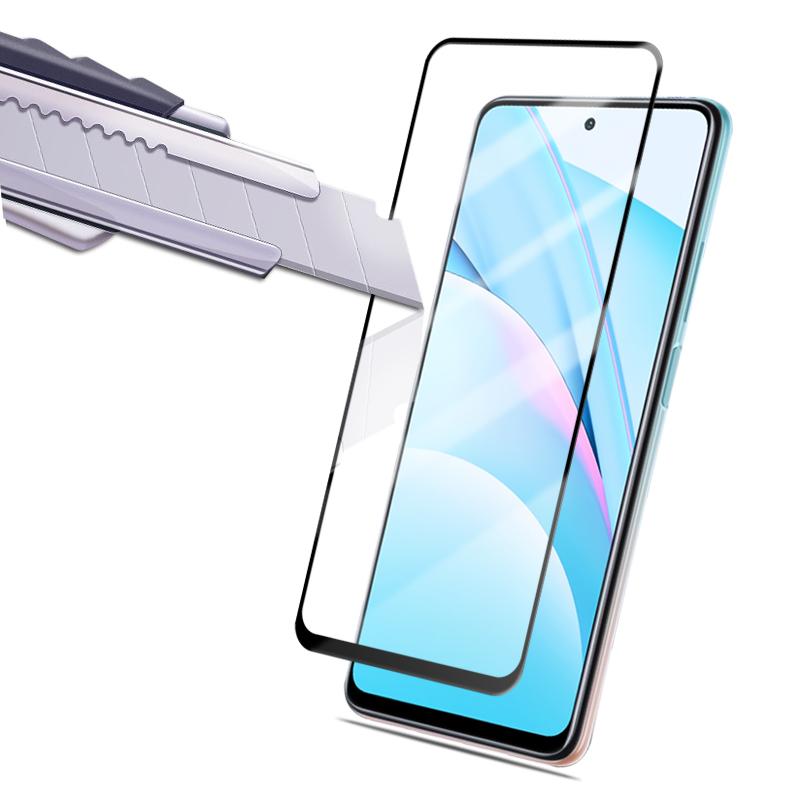 MOCOLO Full Glue Full Cover Silk Printing Tempered Glass Screen Protector for Xiaomi Mi 10T Lite 5G/Redmi Note 9 Pro 5G/Mi 10i 5G