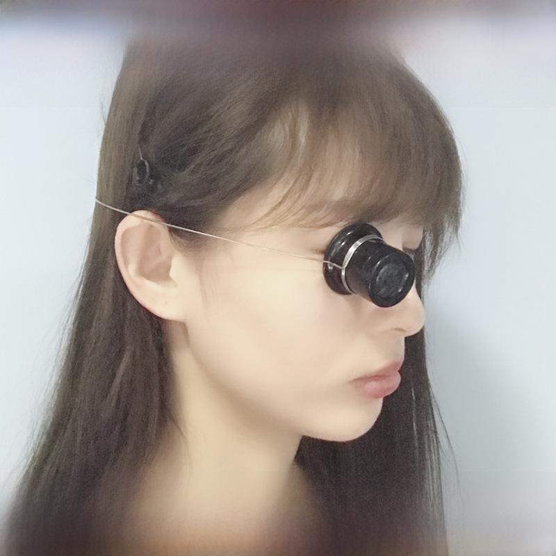 Klockreparationsverktygssats med 10x & 5x förstoringsglas, okularögonskydd och klämma.