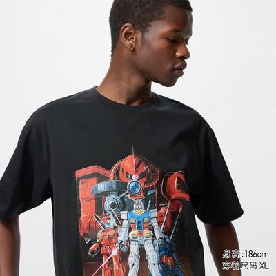 Gundam Zagu Tshirt Xiaya Mobile Warrior Shortsleeved Round Neck Shoulder Loose Large Size Cotton Halfsleeved Tshirt
